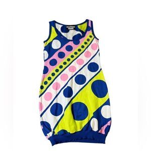Vibrant Fun Moschino Boutique sleeveless Knit Dress cotton Sz 6 *Host Pick*